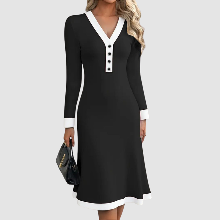 Lynethe Rowe| Stylish Long-Sleeve Dress