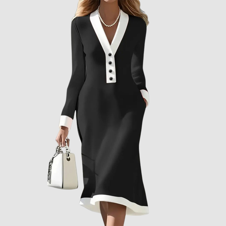 Lynethe Rowe| Stylish Long-Sleeve Dress