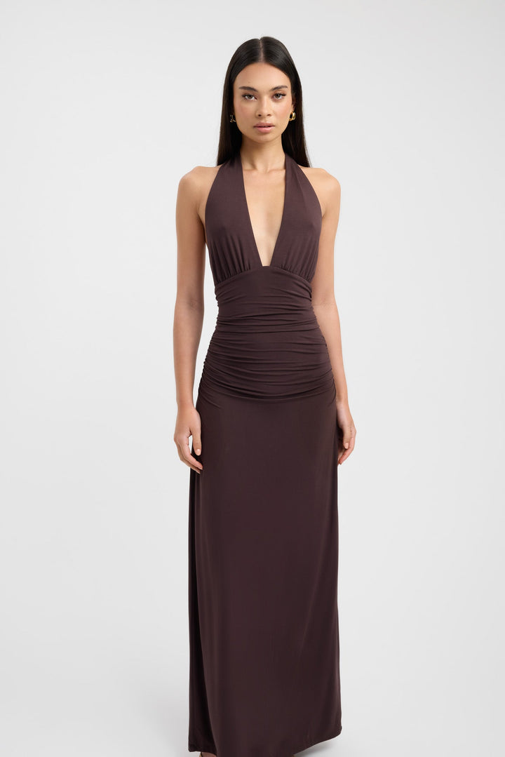 Alora™ | Sophisticated Halter Maxi Dress