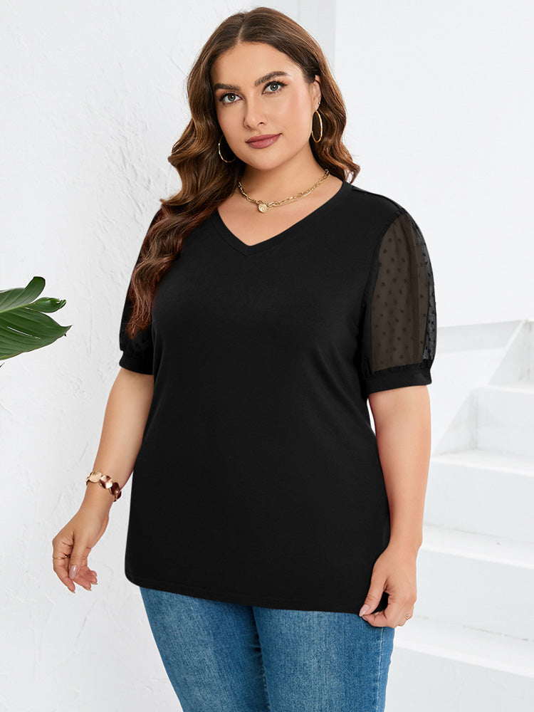 Dahlia | Sheer Sleeve Top