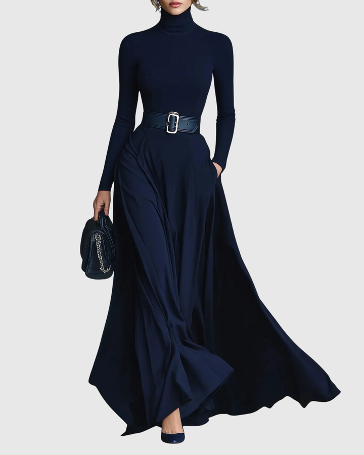 CORTLISS | HIGH-NECK MAXI DRESS