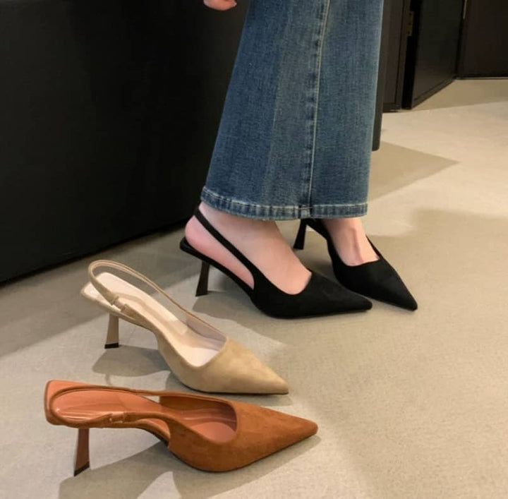 Serenya | Nude Slingback Heels