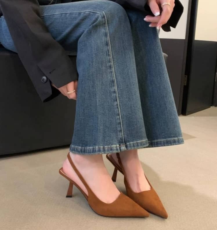 Serenya | Nude Slingback Heels