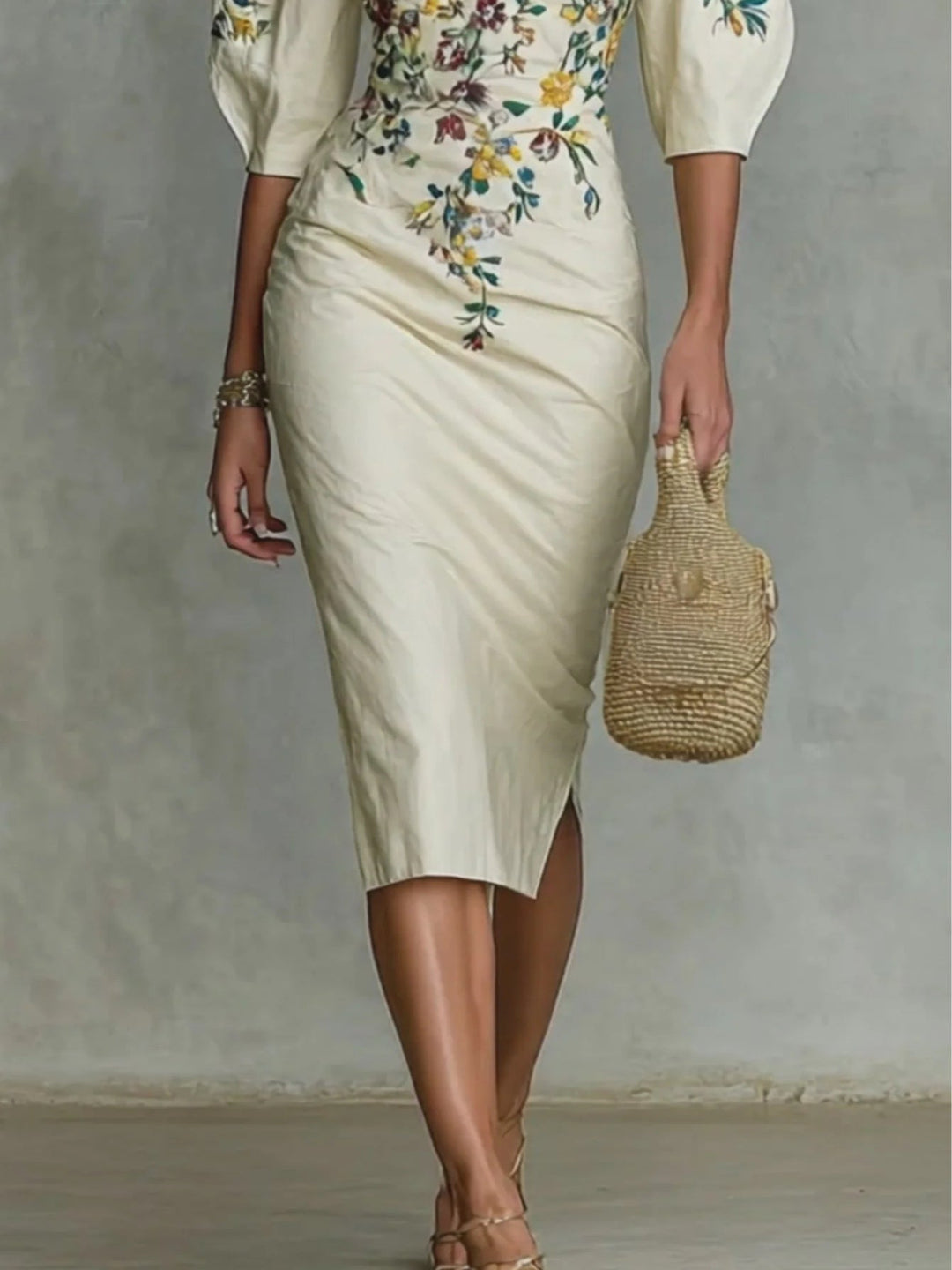 Serah™ | Stijlvolle off-shoulder midi jurk