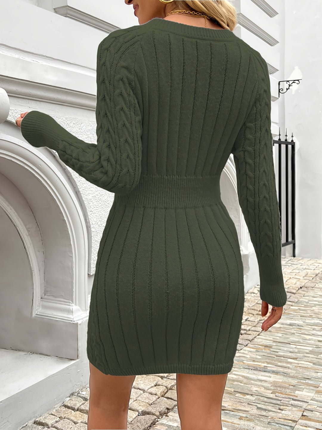 Isobel | Chic Cable Sweater Dress