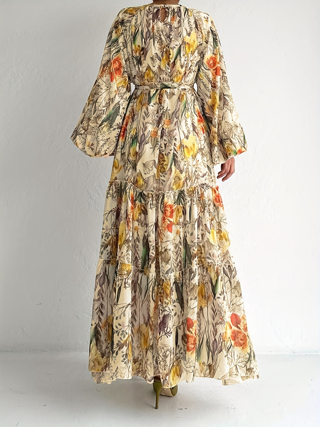 Darisella™ | Elegant Floral Kaftan Maxi Dress