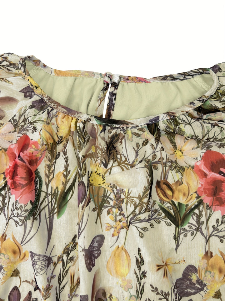 Darisella™ | Elegant Floral Kaftan Maxi Dress