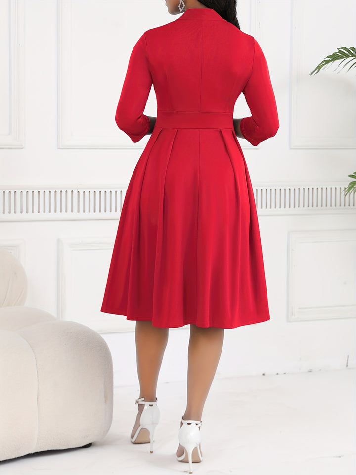 OLIVIA TIE-WAIST MIDI DRESS