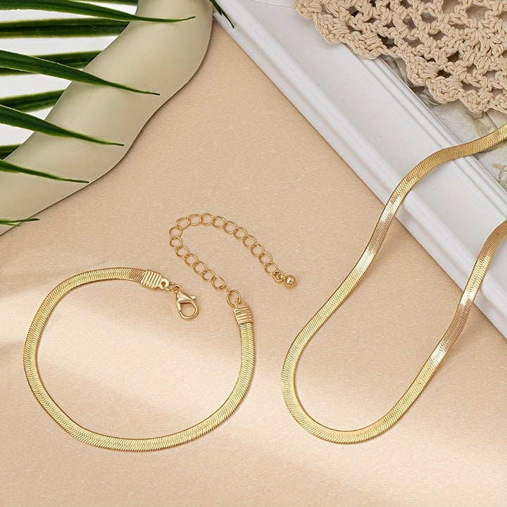 Vintage Snake Chain Necklace Set