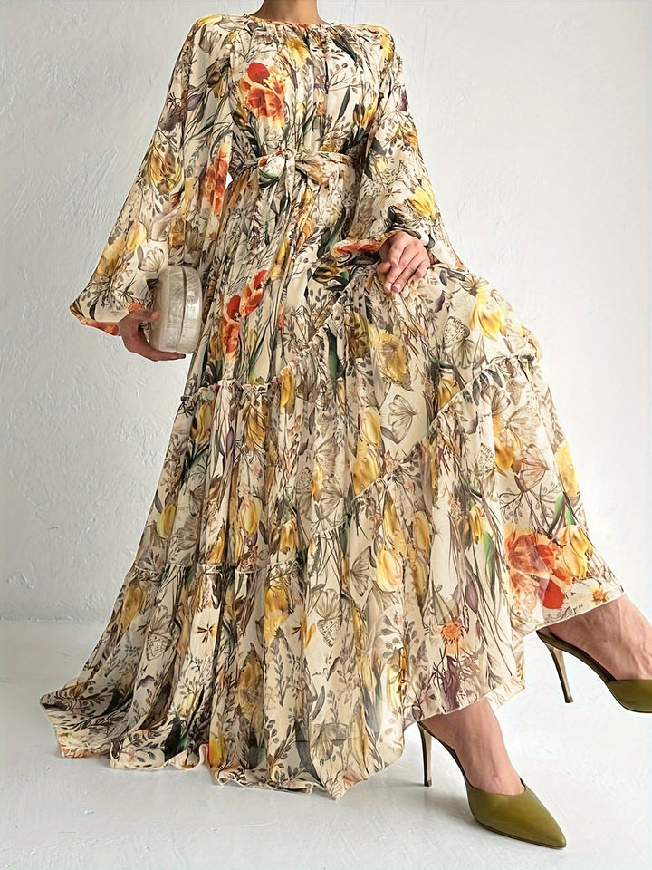 Darisella™ | Elegant Floral Kaftan Maxi Dress