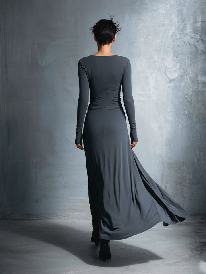 YASMINA | MAXI DRESS WITH SIDE TIE