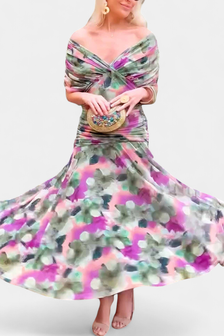 Olwen | Elegant V-Neck Dress