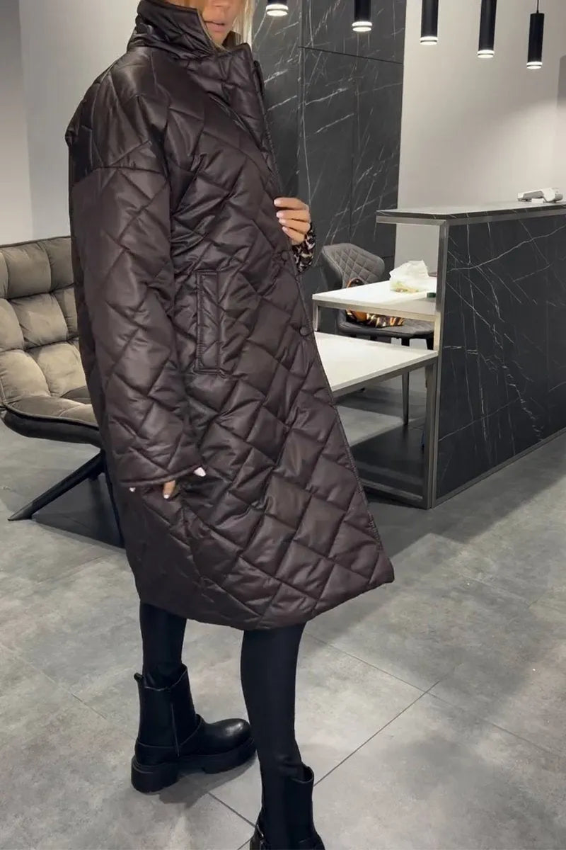 Thomasina | Quilted Longline Coat