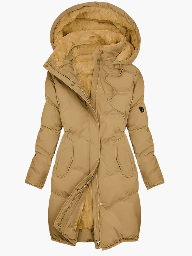 ARTEMIS | ELEGANT QUILTED HOODED COAT