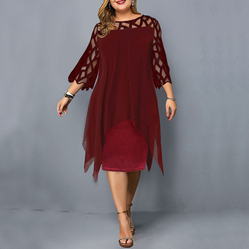 Ffara | Chic Plus Size Midi Dress