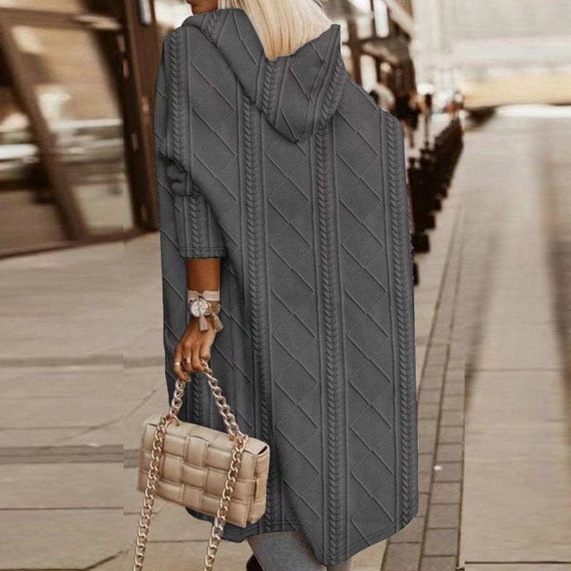 Fiorenne | Hooded Cable-Knit Cardigan