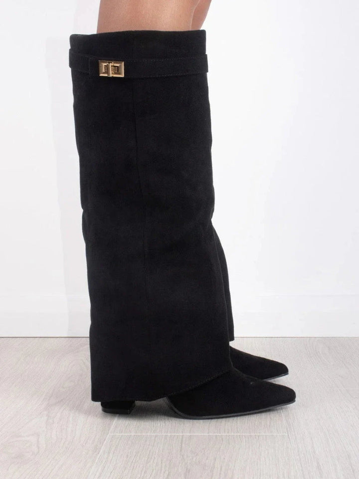 HARRIET | WOMEN'S LEATHER THIGH-HIGH BOOTS WITH BUCKLE